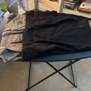 Dockers men’s long pants 38/29 black and greenish brown 2 pairs for $14